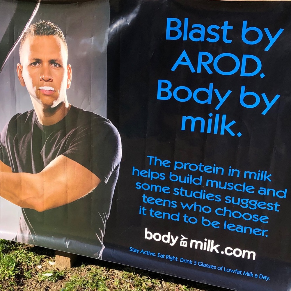 RARE: Vintage Alex Rodriguez “GOT MILK” large vinyl banner 71”x48”
